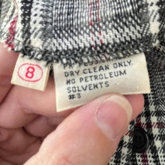 VTG Glen Plaid Button Front Retro Blazer Jacket SZ S - Picture 9 of 11